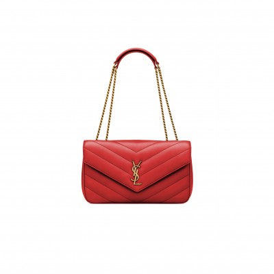 YSL LOULOU MEDIUM IN MATELASSÉ LAMBSKIN 801439 (29*17*8cm)